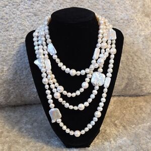 Lustrous Multi-Strand Pearl Necklace